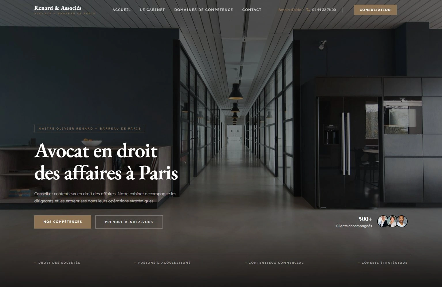 Site web advogado — página serviços